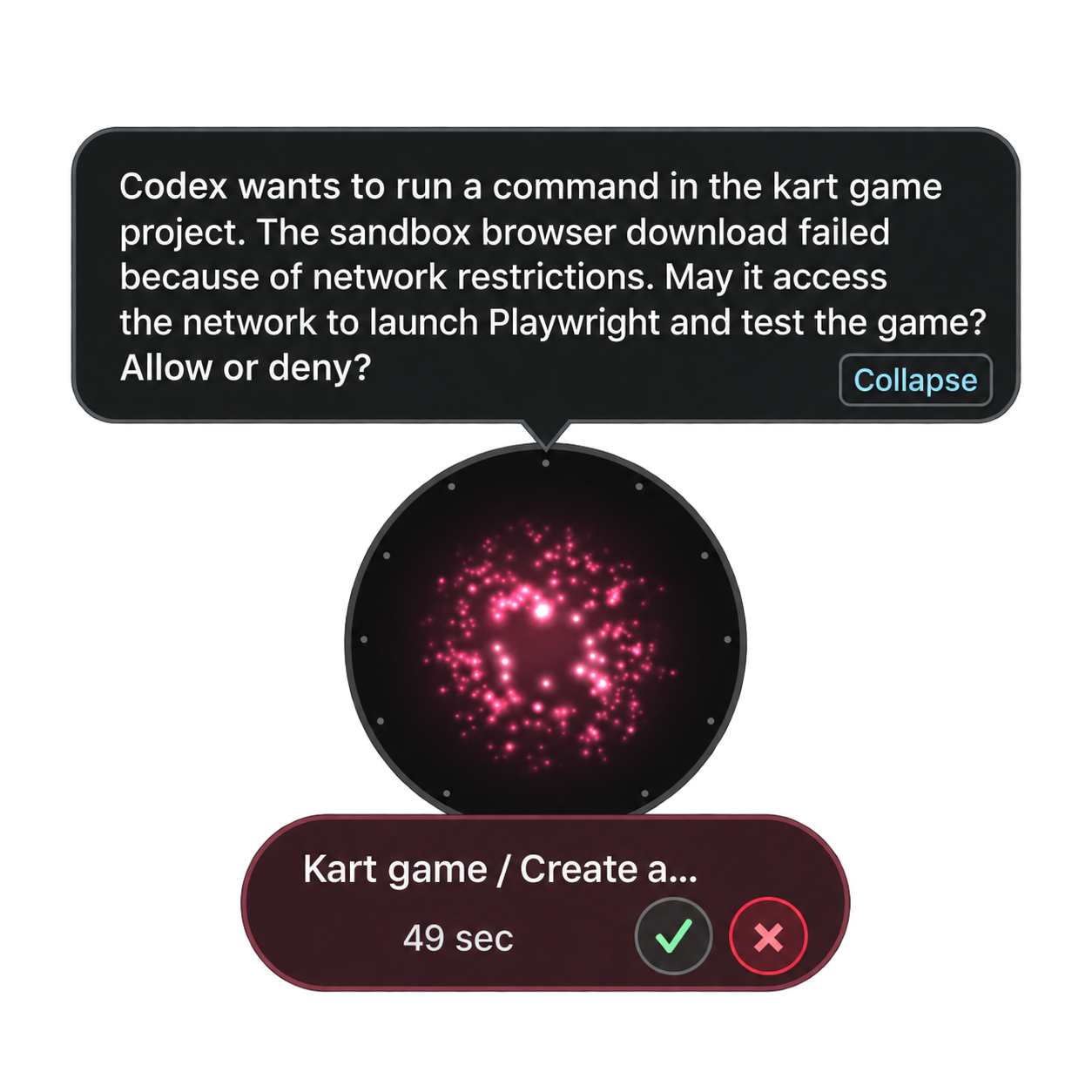 Nova asking for permission to access the network for a task